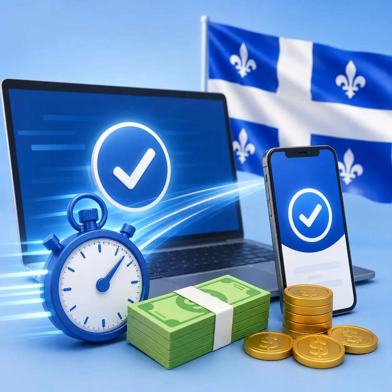 Micro prêt sans enquête au Québec - de 100$ à 1,500$, rapide, 100 % en ligne